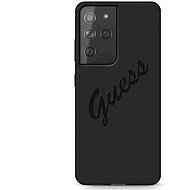 Guess Silicone Vintage Back Cover for Samsung Galaxy S21 Ultra Black - Phone Cover