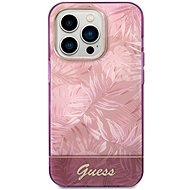 Guess PC/TPU Jungle Hátlap tok az iPhone 14 Pro Max készülékhez - rózsaszín - Telefon tok