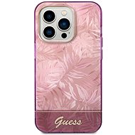 Guess PC/TPU Jungle Back Cover for iPhone 14 Pro Pink - Phone Cover