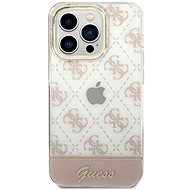Guess PC/TPU Peony Glitter Script Logo Back Cover für iPhone 14 Pro Max Pink - Handyhülle
