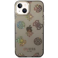 Guess PC/TPU Peony Glitter Back Cover für iPhone 14 Black - Handyhülle