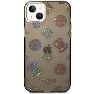 Guess PC/TPU Peony Glitter Back Cover for iPhone 14 Plus Black - Phone Cover