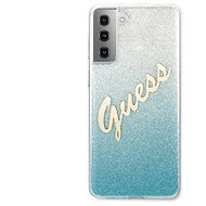 Guess TPU Vintage  hátlapot a Samsung Galaxy S21 + készülékhez, Gradient Light Blue - Telefon tok