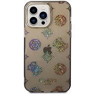 Guess PC/TPU Peony Glitter Back Cover for iPhone 14 Pro Max Black - Phone Cover