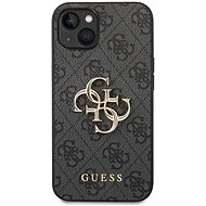 Guess PU 4G Metal Logo Back Cover for iPhone 14 Plus Brown - Phone Cover