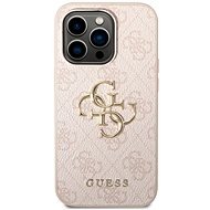 Guess PU 4G Metal Logo Back Cover für iPhone 14 Pro Max Pink - Handyhülle