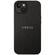 Guess PU Leather Saffiano Back Cover für iPhone 14 Black - Handyhülle