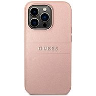 Guess PU Leather Saffiano Hátlap tok az iPhone 14 Pro készülékhez - rózsaszín - Telefon tok
