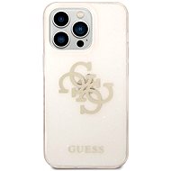 Guess TPU Big 4G Full Glitter Back Cover for iPhone 14 Pro Gold - Phone Cover