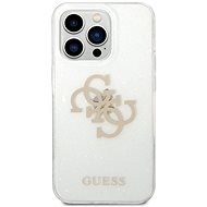 Guess TPU Big 4G Full Glitter Back Cover für iPhone 14 Pro Max Transparent - Handyhülle