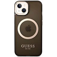 Guess Translucent MagSafe Compatible Back Cover for iPhone 14 Black - Phone Cover