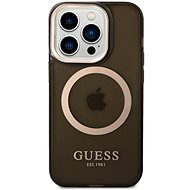Guess Translucent MagSafe kompatibilis iPhone 14 Pro Max hátlap tok - fekete - Telefon tok
