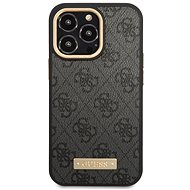 Guess PU 4G MagSafe Compatible Back Cover for iPhone 14 Pro Black - Phone Cover