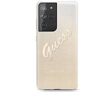 Guess TPU Vintage Back Cover for Samsung Galaxy S21 Ultra Gradient Gold - Phone Cover