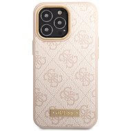 Guess PU 4G MagSafe kompatibles Back Cover für iPhone 14 Pro Pink - Handyhülle