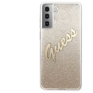 Guess TPU Vintage hátlap a Samsung Galaxy S21 készülékhez gradiens arany - Telefon tok