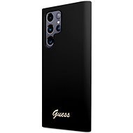 Guess Liquid Silicone Metal Logo Zadní Kryt pro Samsung Galaxy S23 Ultra Black - Phone Cover