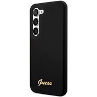 Guess Liquid Silicone Metal Logo Zadní Kryt pro Samsung Galaxy S23 Black - Phone Cover