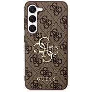 Guess PU 4G Metal Logo Zadní Kryt pro Samsung Galaxy S23+ Brown - Phone Cover