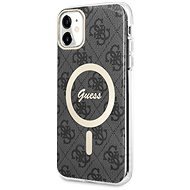 Guess 4G IML MagSafe Kompatibilní Zadní Kryt pro iPhone 11 Black - Phone Cover