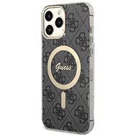 Guess 4G IML MagSafe kompatibles Back Cover für iPhone 13 Pro Max Black - Handyhülle