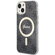 Guess 4G IML MagSafe kompatibles Back Cover für iPhone 14 Black - Handyhülle
