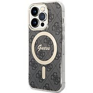 Guess 4G IML MagSafe Kompatibilní Zadní Kryt pro iPhone 14 Pro Black - Phone Cover
