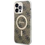 Guess 4G IML MagSafe Kompatibilní Zadní Kryt pro iPhone 14 Pro Max Brown - Phone Cover