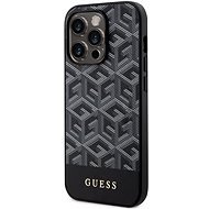 Guess PU G Cube MagSafe kompatibilis iPhone 13 Pro Max hátlap tok, fekete - Telefon tok