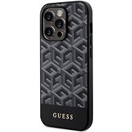 Guess PU G Cube MagSafe kompatibilis iPhone 14 Pro hátlap tok, fekete - Telefon tok