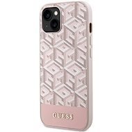 Guess PU G Cube MagSafe kompatibles Back-Cover für iPhone 14 Pink - Handyhülle