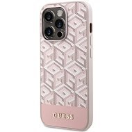Guess PU G Cube MagSafe kompatibles Back-Cover für iPhone 14 Pro Pink - Handyhülle