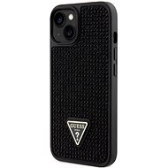 Guess Rhinestones Triangle Metal logo kryt pre iPhone 14 Black - Kryt na mobil