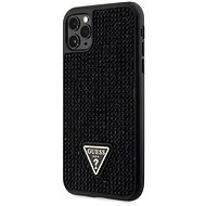 Guess Rhinestones Triangle Metal Logo Cover für iPhone 11 Pro  Black - Handyhülle