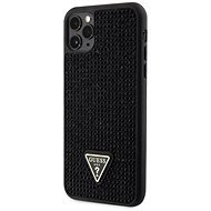 Guess Rhinestones Triangle Metal Logo Kryt pro iPhone 11 Pro Max Black - Phone Cover