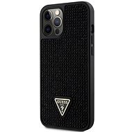Guess Rhinestones Triangle Metal Logo iPhone 12/12 Pro fekete tok - Telefon tok