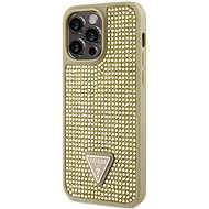 Guess Rhinestones Triangle Metal Logo Kryt pro iPhone 14 Pro Max Gold - Phone Cover