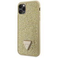 Guess Rhinestones Triangle Metal Logo Kryt pro iPhone 11 Pro Gold - Phone Cover