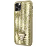 Guess Rhinestones Triangle Metal Logo Kryt pro iPhone 11 Pro Max Gold - Phone Cover