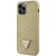 Guess Rhinestones Triangle Metal Logo Kryt pro iPhone 12/12 Pro Gold - Phone Cover
