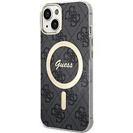 Guess IML 4G MagSafe Back Cover für iPhone 15 Schwarz - Handyhülle