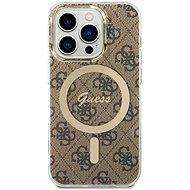 Guess IML 4G MagSafe Zadní Kryt pro iPhone 15 Pro Brown - Phone Cover
