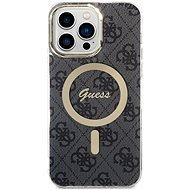 Guess IML 4G MagSafe Back Cover für iPhone 15 Pro Max Schwarz - Handyhülle