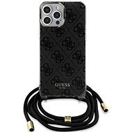 Guess IML 4G Printed Crossbody Back Cover für iPhone 15 Pro Max schwarz - Handyhülle