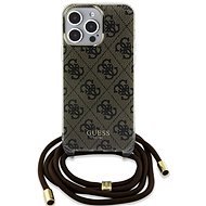Guess IML 4G Printed Crossbody Zadní Kryt pro iPhone 15 Pro Max Brown - Phone Cover