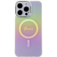 Guess IML Iridescent Script MagSafe Zadní Kryt pro iPhone 15 Pro Max Pink - Phone Cover