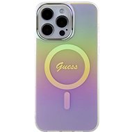 Guess IML Iridescent Script MagSafe Zadní Kryt pro iPhone 15 Pro Pink - Phone Cover