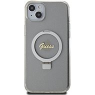 Guess IML Ring Stand Glitter MagSafe Back Cover für iPhone 15 Plus transparent - Handyhülle