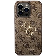 Guess PU 4G Metal Logo Zadní Kryt pro iPhone 15 Pro Max Brown - Phone Cover