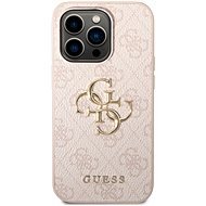 Guess PU 4G Metal Logo Zadní Kryt pro iPhone 15 Pro Pink - Phone Cover
